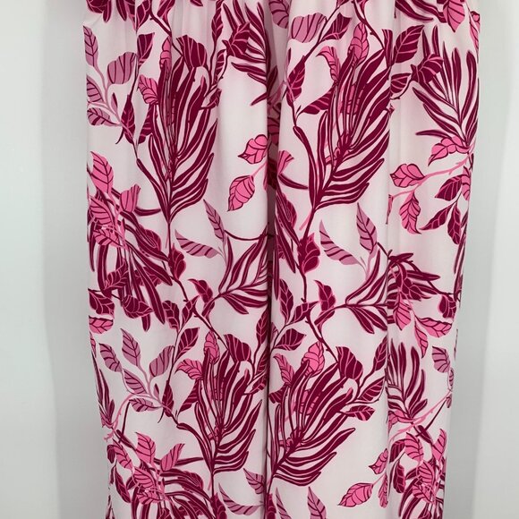 Cosita Linda Dress Pink Maxi Swim Coverup Floral Print VNeck Tassel - Picture 7 of 16